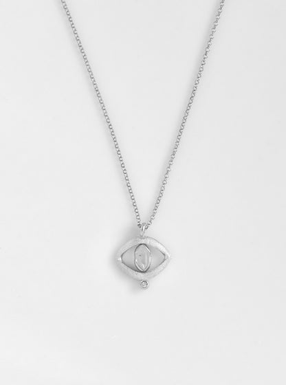 Herkimer Diamond Protective Eye Necklace
