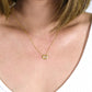 Mini Herkimer Quartz  Double Bezel Necklace