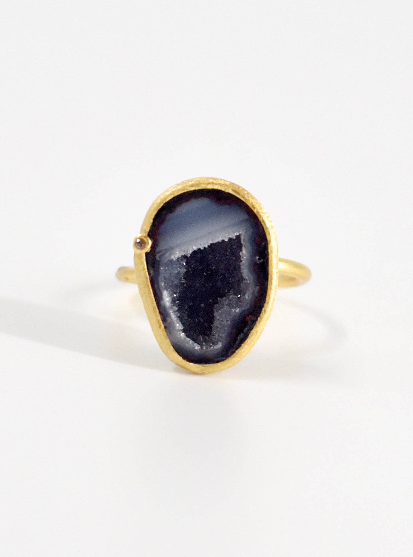 Geode with Diamond Ring