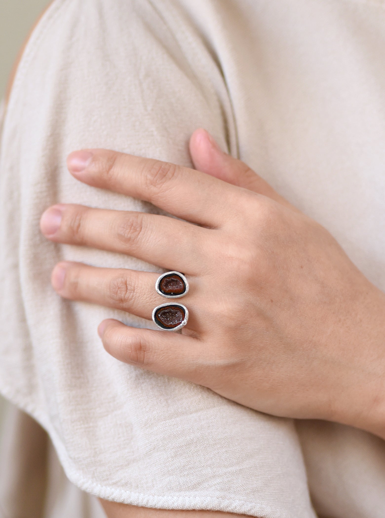 Geode on sale wedding ring