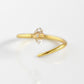 Herkimer Diamond Open Minimalist Nail Ring
