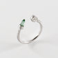 Tourmaline and Herkimer Diamond Ring