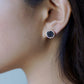 Glitter Druzy Round Stud Earrings