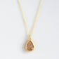 Shining Druzy Small Teardrop Genuine Diamond Necklace