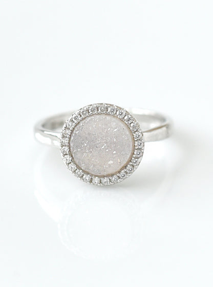 Glitter Druzy Round Ring
