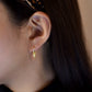 CZ Half Hoop & Dangling Star Earrings