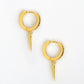 Long Spike Huggie Earrings